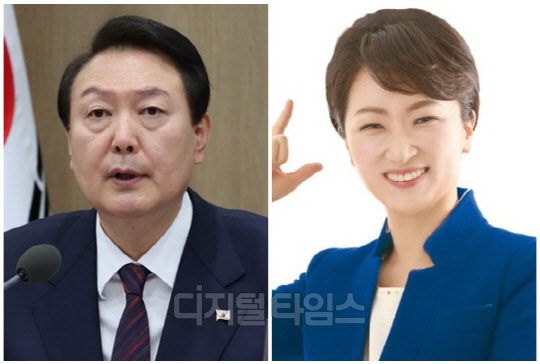 윤석열 대통령(왼쪽)과 이언주 전 국회의원. <디지털타임스 DB, 대통령실 제공>